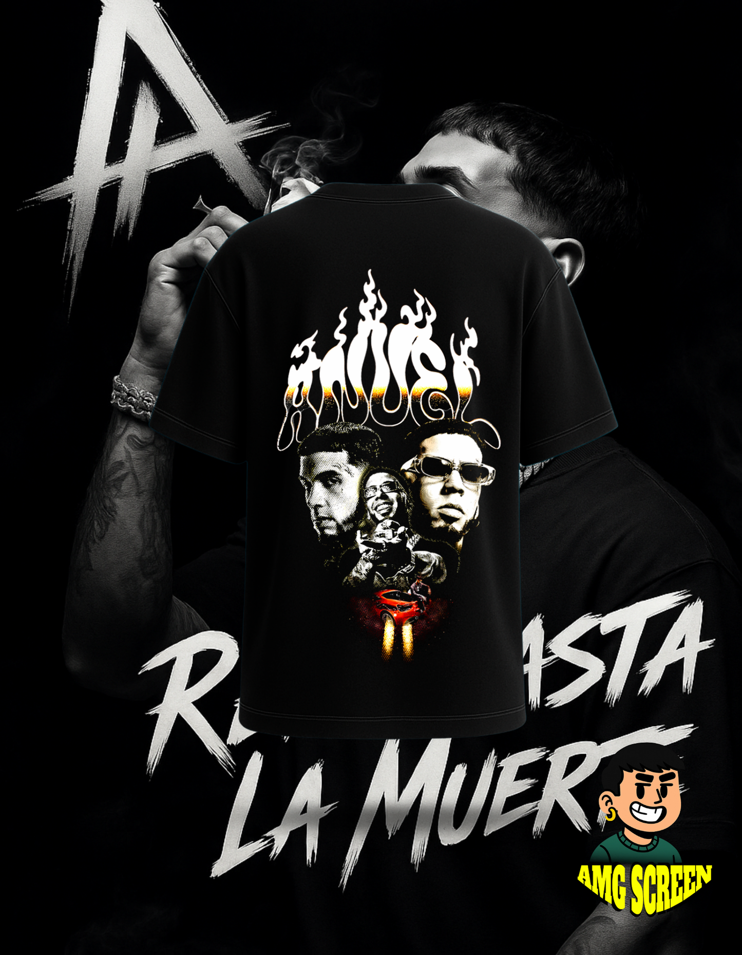 T-Shirt – Anuel  (Blanco y Negro)